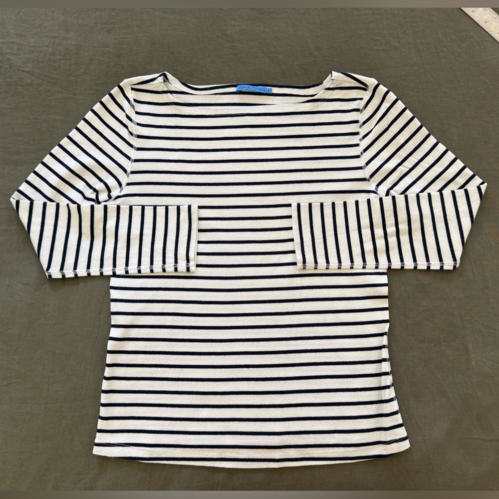 J.McLaughlin | Tee | Navy & White | Size Small